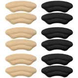 12 PCS Fersenschutz für Schuhe, Antirutsch Fersenschutz für zu große Schuhe gegen Blase, Ferseneinlagen,Heel Pads Beige Ferse als Fersenkissen für Damen & Herren,Fersenpolster für zu Große Schuhe