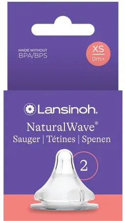 Lansinoh Natural Wave Sauger Größe XS 2 Stück