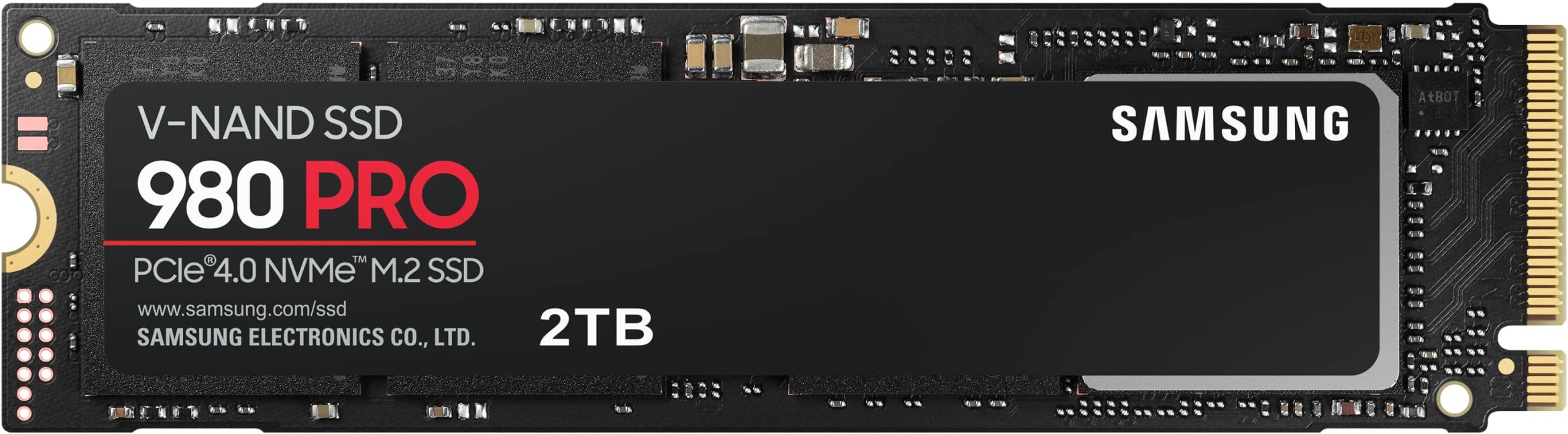 Samsung 980 PRO NVMe M.2 SSD, 2 TB, PCIe 4.0, 7.000 MB/s Lesen, 5.000 MB/s Schreiben, Interne SSD für Gaming und Videobearbeitung, MZ-V8P2T0BW