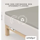 schlafgut Pure Topper Baumwolle 180 x 200 - 200 x 220 cm sand mid