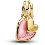 Pandora Mutter und Tochter Charm-Anhänger Pink 763766C01
