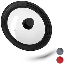 relaxdays Universal-Topfdeckel schwarz 27,5 cm