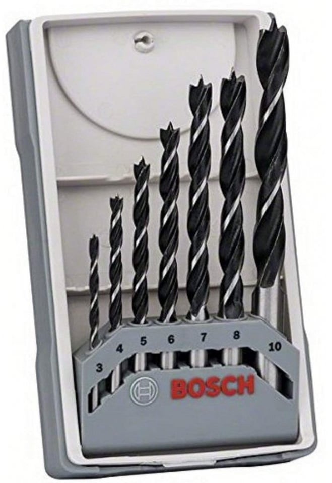 BOSCH Bohrersatz X-Pro Line Set 7 teilig - Holzbohrer - silber silberfarben