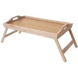 Mendler Tablett HWC-B88, Serviertablett Holztablett Frühstückstablett Dekotablett, Bambus 21x64x30cm