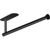 Sinoba Küchenrollenhalter ohne Bohren, Papierrollenhalter selbstklebend Küchenpapierhalter Edelstahl (Schwarz)