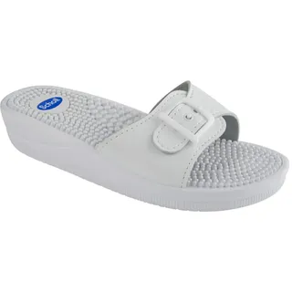 SCHOLL New Massage, Sandali Donna, Bianco, 38 EU