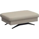 flexlux Pouf FLEXLUX "Glow Sitzhocker, Polsterhocker", weiß (warm weiß), B:95cm H:81cm T:65cm, Leder, Poufs, Pouf, Hocker mit Stauraum, Fuß schwarz