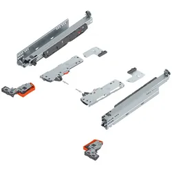 Blum MOVENTO Führungsschienen, Nennlänge 500 mm, 40 kg, Vollauszug mit BLUMOTION und TIP-ON