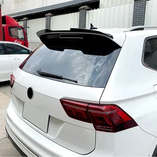 AUTO-STYLE Dachspoiler (Spoiler Cap) kompatibel mit Volkswagen Tiguan II R-Line Facelift 2020-2024 inkl. Allspace & Seat Tarraco FR 2019- (ABS Glänzend Schwarz)
