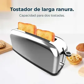 Cecotec Toastin' Time 850 Inox Long Toaster Silber