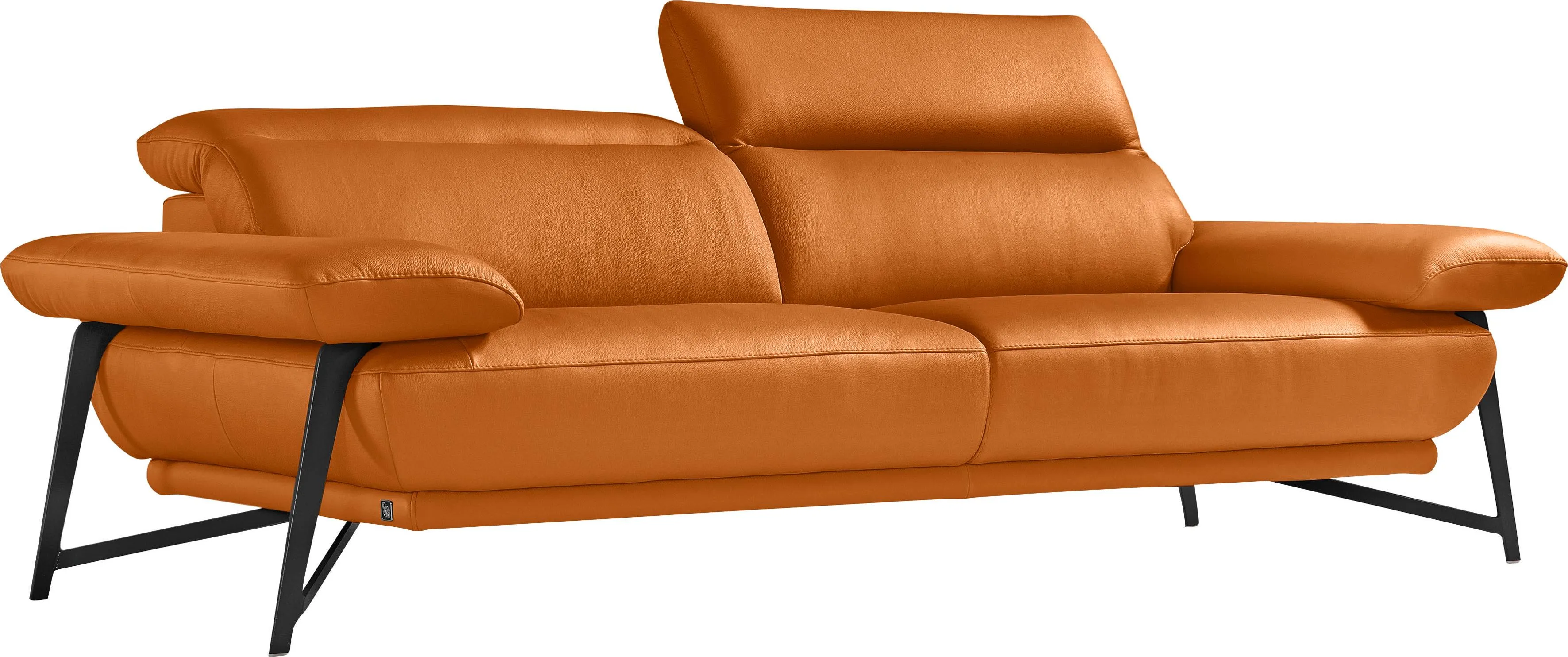 Egoitaliano 2,5-Sitzer »Anais, Designsofa mit hohem Sitzkomfort, Designfuß, «, inkl. verstellbarer Kopfteile Egoitaliano orange