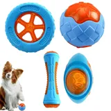 Schwimmendes Hundespielzeug – Interaktives Hunde-Poolspielzeug, Schwimmendes Hundepool-Spielzeug | Sicheres Wasserspielzeug Für Hunde, 4-teiliges Set, Interaktives Zahnreinigungsspielzeug Mit Integrie