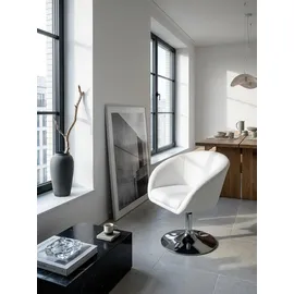 KADIMA DESIGN Loungesessel Lift Textil 62 x 84 x 55 cm Weiß höhenverstellbar