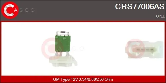 CASCO Widerstand, Innenraumgebläse crs77006as für GM Citroën/Peugeot