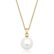 Elli Halskette Muschelkernperle 585 Gelbgold