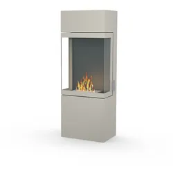 Noble Flame LASSO [geschlossener Ethanolkamin]: Seidengrau