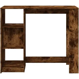 vidaXL Bartisch mit Regal Räuchereiche 124x46x103,5 cm Holzwerkstoff -