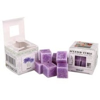 SCENTED CUBES Duftwachs Duftwürfel Raumduft AromaSchmelzwachs viele verschiedene Sorten (Veilchen - Violet)