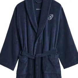 GANT Bademantel EMBROIDERY ROBE Dunkelblau L