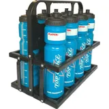 STEEL Flaschenträger Set inkl. 8 TOI Flaschen kurzer Halm