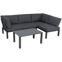 MWH Das Original MWH Loungemöbel Set Widoo 3tlg. Aluminium Grau