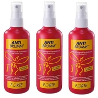 AntiBrumm Forte Pumpzerstäuber Sparset 3x150 ml, Ab 3 Jahren geeignet, Hält wirkungsvoll Stechmücken und Zecken fern. Auch tropische Mücken und Tigermücken. GRATIS 2 Zeckenzangen