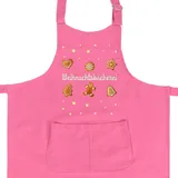 WANDKINGS Kinderschürze Weihnachtsbäckerei mit kleinen Lebkuchenmotiven - Wähle Farbe - PINK