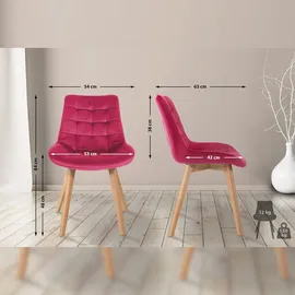 CLP Stuhl Brook Samt rot