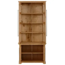 Home Affaire Vitrine HOME AFFAIRE "Meliss", beige (natur), B:94cm H:210cm T:39cm, Massivholz, Schränke, Vitrine, aus massiver Kiefer, FSC zertifiziert, Breite 94 cm
