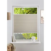 MY HOME Plissee MY HOME "Willa" Gr. 4, natur, B:70cm H:130cm, Obermaterial: 100% Polyester, Plissees, NEUHEIT in Leinenoptik