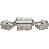 bellavista - Home & Garden® bellavista »Merando« Lounge Set Rattan Möbel Garnitur Sofa Sitz Gruppe,