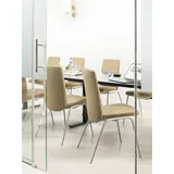 Stressless Polsterstuhl "Laurel" 57x92x59 cm, Material, Stahl, beige (sand paloma, chrom glänzend) 4-Fuß-Stuhl Esszimmerstuhl Polsterstuhl Küchenstühle (31182306-0)