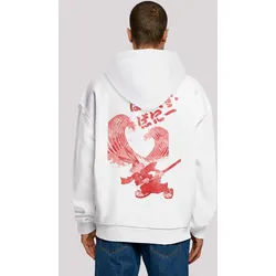 Kapuzenpullover F4NT4STIC "Looney Tunes Bugs Bunny Shogun", Herren, Gr. 3XL, weiß, Obermaterial: 100% Baumwolle, casual, oversize, Langarm, Pullover, Print