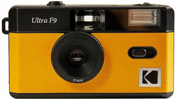 Film Kamera Ultra F9 Black/Yellow analoge Kleinbildkamera