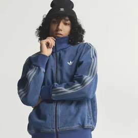 adidas Adicolor Denim Reißverschlusspullover Herren Blau M