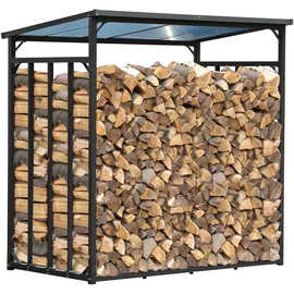 Quick Star Kaminholzregal Metall 185 x 100 x 185 cm Anthrazit