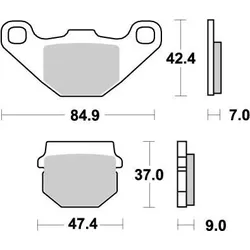 Bremsbeläge hinten Moto Master Nitro KX 80
