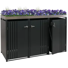 Proregal Mülltonnenverkleidung 125 x 196 x 84 cm anthrazit