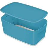 kleine Aufbewahrungsbox mit Deckel, Sanftes Blau,