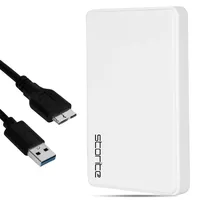 Storite 1TB Externe Festplatte, USB 3.0 ultraschnelle Slim-HDD für Datensicherung, Speichererweiterung, tragbare Festplatte Externe Festplatte, kompatibel mit Mac, Laptop, PC, Spielekonsole (weiß)