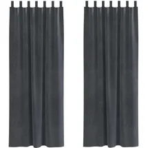 vidaXL Verdunkelungsvorhänge 2 pcs Hellgrau 140 x 260 cm