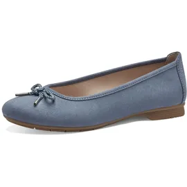 Jana Damen Ballerinas Elegant Vegan, Blau (Denim), 42 EU