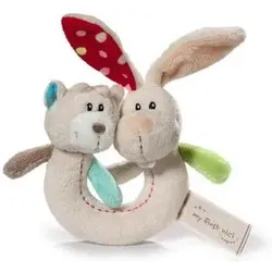 NICI 37877 Pärchen Greifring Hase Tilli & Bär Taps mit Rassel