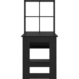 vidaXL Schreibtisch mit Regal Schwarz Eichen-Optik 122 x 67 x 145 cm