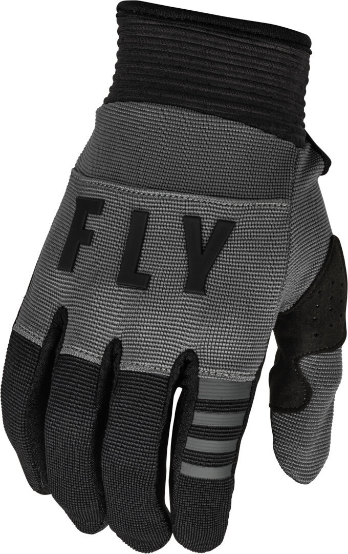 Fly Racing F-16 2023 Jugend Jugend Motocross Handschuhe, schwarz-grau, Größe XS