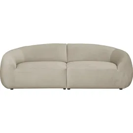 LeGer Home by Lena Gercke Big-Sofa "YANI, Designersofa, organische Form, Maße B/T/H: 240/64/81 cm", beige (dunkelbeige), B:240cm H:81cm T:100cm, 100% Polyester, LEGER HOME BY LENA GERCKE, Sofas, Big-Sofa, mit Wellenunterfederung, auch in Bouclé, passend zur Serie