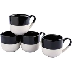 Sallys Hochtemperatur Porzellan Espressotassen "Mirrorglaze" - 4er Set