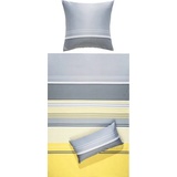 Erwin Müller Mako-Satin Bettwäsche in gelb-grau | Gr.: 200x220 cm (80x80)