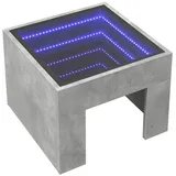 vidaXL Nachttisch mit Infinity-LED Betongrau 40x40x30 cm