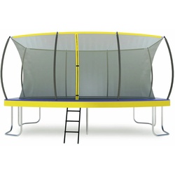 Zero Gravity Gartentrampolin oval/rechteckig, inkl. Leiter & Sicherheitsnetz, TÜV zert., 3 Größen:, 305 x 213 cm, 366 x 244 cm, 457 x 366 cm blau